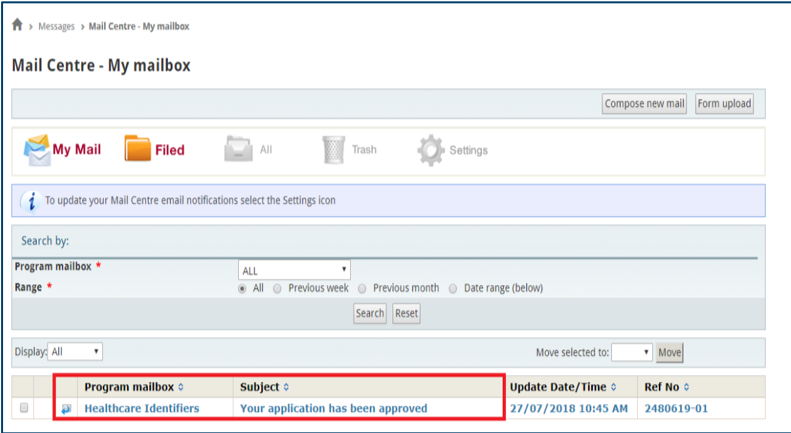 HPOS - Inbox - HI Service registration.png